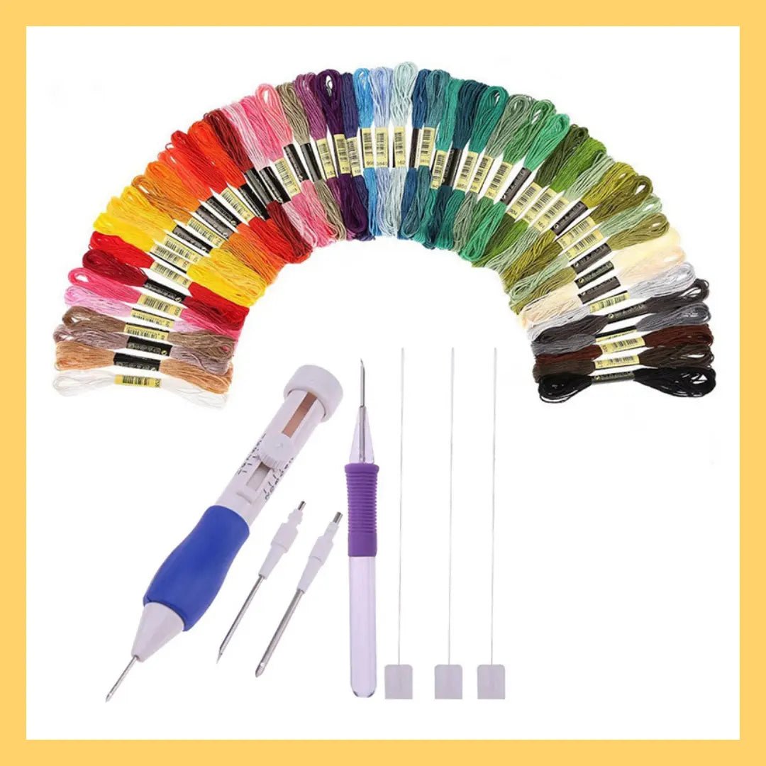 #6 Kit Agulha Mágica Ponto Russo (Ganhe 50 Linhas+Brinde Surpresa) - Magazine Vega